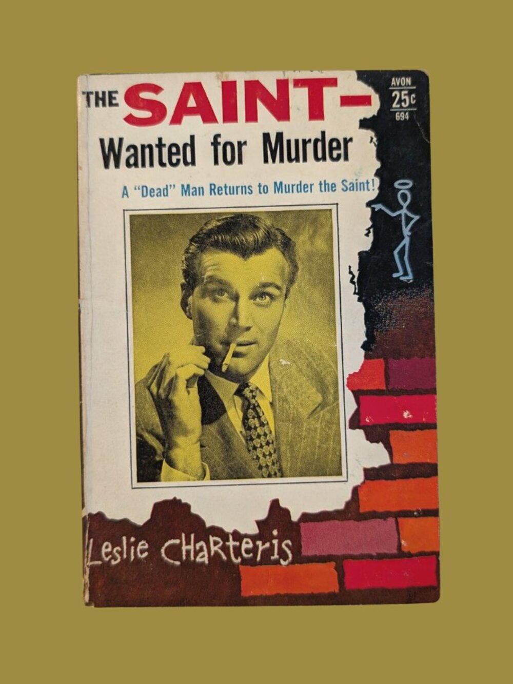 BOGO Vintage 1956 The Saint - Wanted for Murder by Leslie Charteris Pulp Fiction